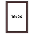 thumbnail image 1 of 16x24 Frame Brown Round Mahogany Solid Wood Picture Frame | 1.625 Inch Moulding Width | with UV, 1 of 8