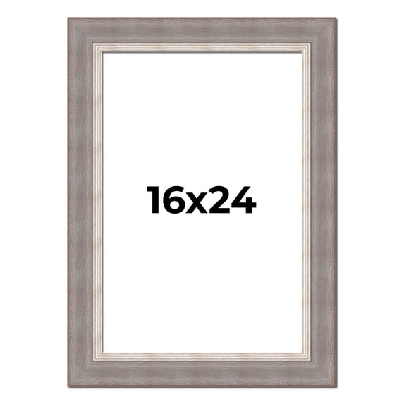 16x24 Frame Grey Real Wood Picture Frame Width 2.75 Inches | Interior Frame Depth 0.5 Inches |