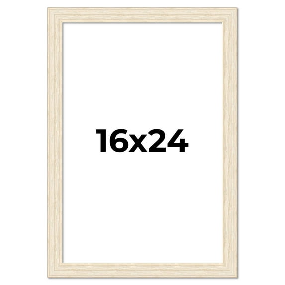 16x24 Frame White Barnwood Picture Frame - Modern Photo Frame Includes UV Acrylic Shatter Guard