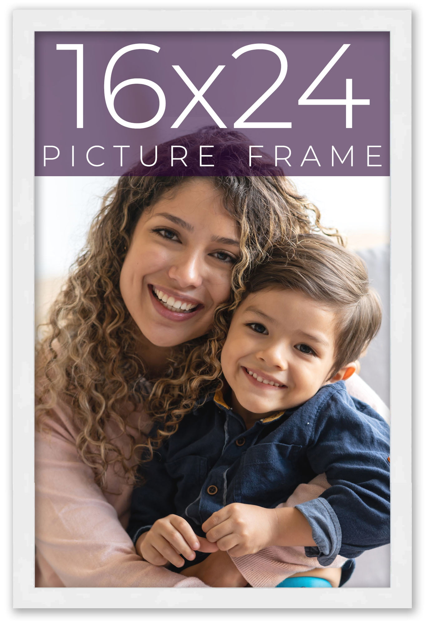 16x24 Frame White Real Wood Picture Frame Width 0.75 inches