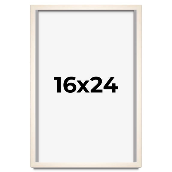 16x24 Frame White Wheat Solid Wood Picture Frame | Moulding Width 0.75 Inches | Interior Depth 0.5