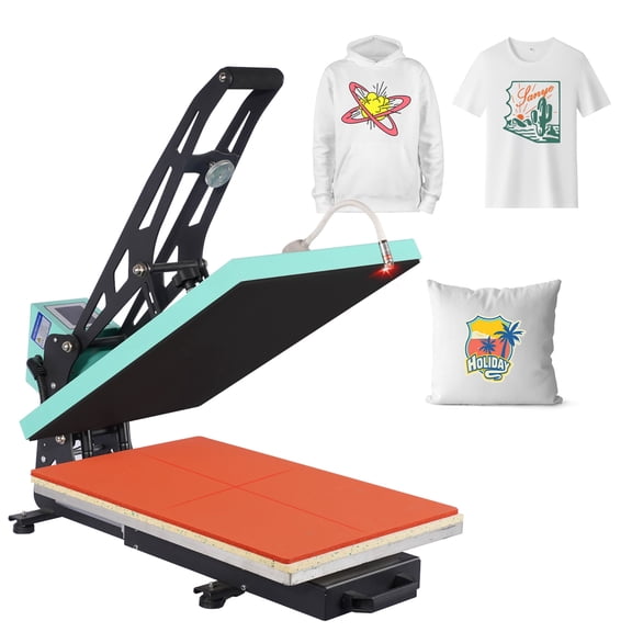 16x24 Heat Press Machine, Semi-Auto with Infrared Positioning, Green