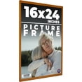 thumbnail image 1 of 16x24 Honey Brown Real Wood Picture Frame Width 0.75 inches | Interior Frame Depth 0.5 inches |, 1 of 8