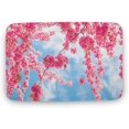16x24 Inch Doormat Cherry Blossoms Flowers Spring Doormat Front
