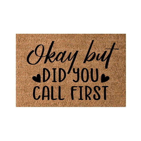 16x24 Inch Doormat Outdoor Mat for Front Door Front Door Rugs Indoor Eco Friendly Mats for Front Door Mat for Home Indoor Farmhouse Funny Kitchen Mats Patio, Okay DID YOU CALL FIRST