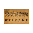 thumbnail image 1 of 16x24 Inch Front Door Mat Durable Coir Doormats Outdoor Mat for Front Door Summer Rug Outdoor Anti-Slip Mat Backing Front Doormat for Outside Patio Floor Entry Porch Garage Office, WELCOME, 1 of 8