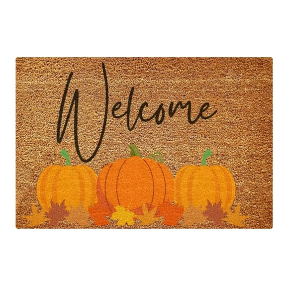 16x24 Inch Pumpkin Print Floor Mat Doormat Indoor Mat for Front Door Door Rug Runner Door Mat Indoor Entrance and Outside Doormat Mat for Outside Entry Way Doormat Entry Rugs, welcome