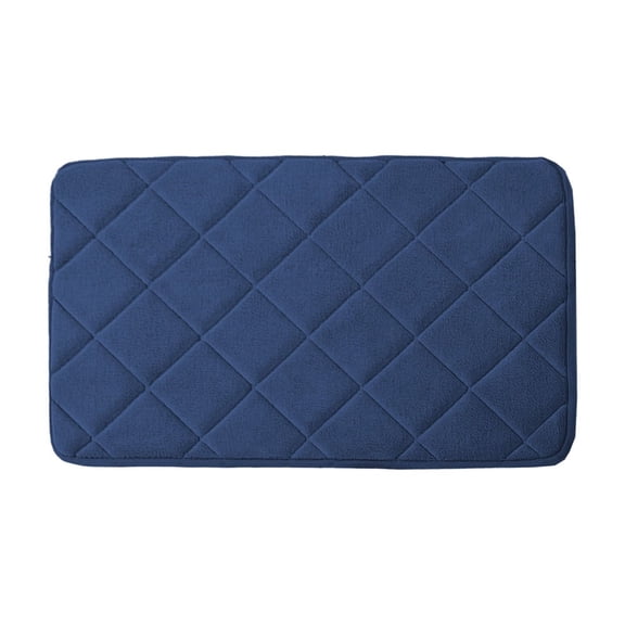 16x24 Inch Sponge Door Mat, Slow-Rebound Absorbent Non-Slip Floor Mat for Bathroom and Kitchen, Blue