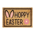 thumbnail image 1 of 16x24 Inch Spring Welcome Mat Outdoor Spring Door Mat Outdoor Spring Welcome Mat Easter Rugs Easter Doormat Front Porch Mat Spring Door Mats Spring Doormat Outdoor, HOPPY EASTER Rabbit Ears Flower, 1 of 6