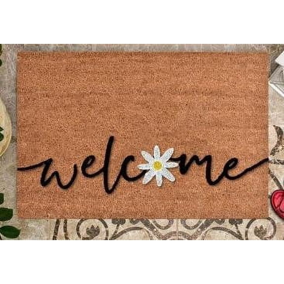 16x24 Inch Summer Themed Welcome Mat, Non-Slip Front Door Mat for Home Entrance, Decorative Indoor Floor Rug, Absorbent Small Area Mat for Bathroom and Kitchen, Tropical Style