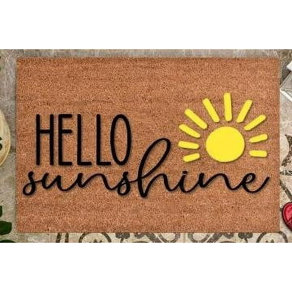 16x24 Inch Summer Themed Welcome Mat, Non-Slip Front Door Mat for Home Entrance, Decorative Indoor Floor Rug, Absorbent Small Area Mat for Bathroom and Kitchen, Tropical Style