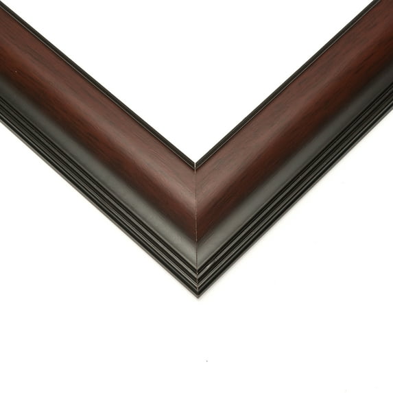 16x24 Linear Brown Picture Frame - UV Acrylic, Foam Board Backing, Hanging Hardware