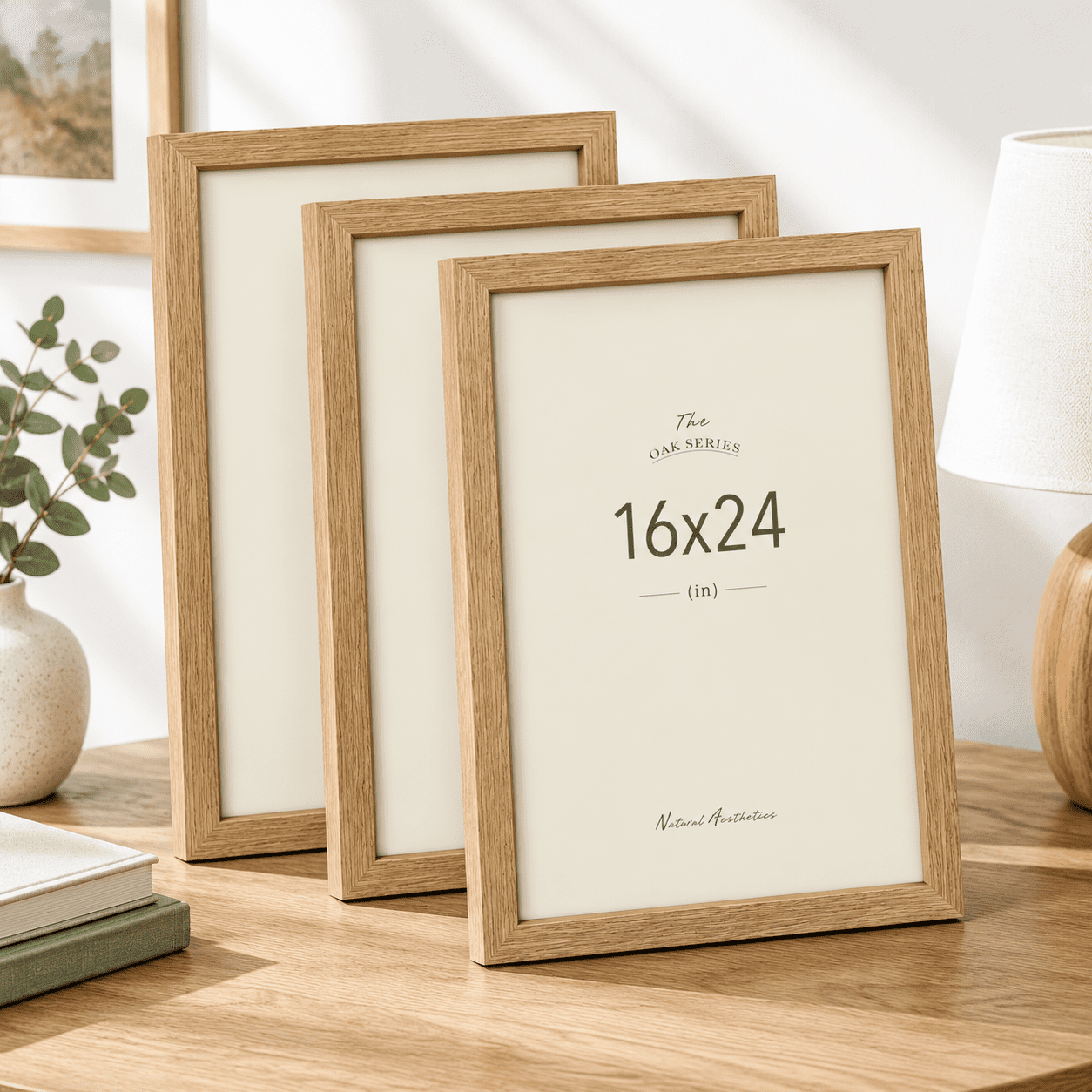 Cocktailes Reception Frame 16x24 Picture Frame 3 Pack Oak Wood Wide Border Forer - Walmart.com