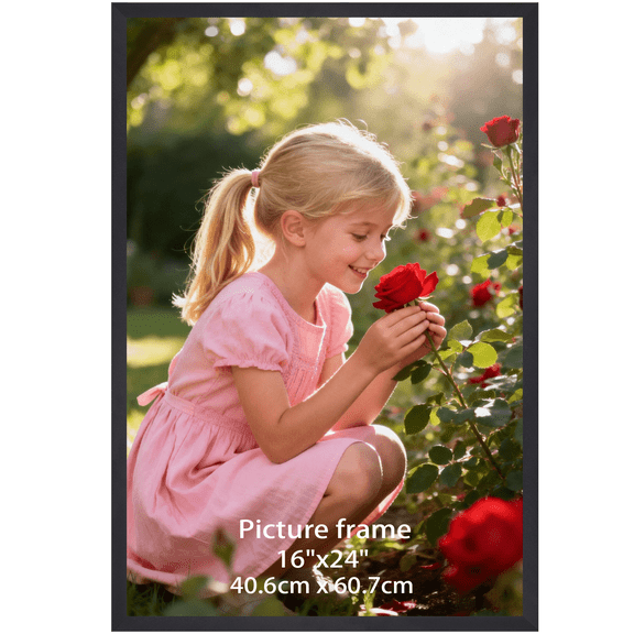 16x24 Picture Frame for Wall Mounted Display Vertically and Horizontally, Black
