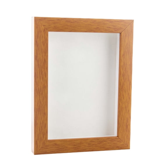 16x24 Shadow Box Frame Light Brown Wood | With a 3/4" Usable Display Depth | Includes a White Real
