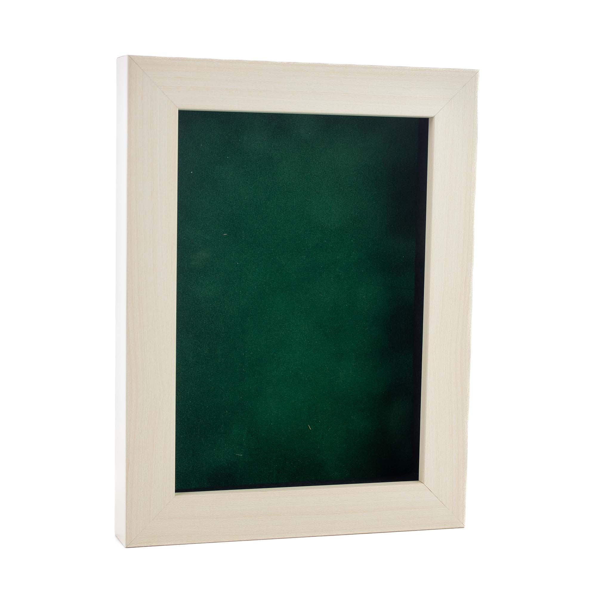 16x24 Shadow Box Frame White Washed Wood | With a 3/4