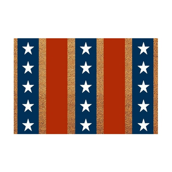 16x24 ft Patriotic Star Stripes Outdoor Large Area Rug Non Slip Rustic Red Blue Independence Day Front Door Mat RV Camping Carpet Patio Outdoor Rugs for Backyard Balcony Indoor