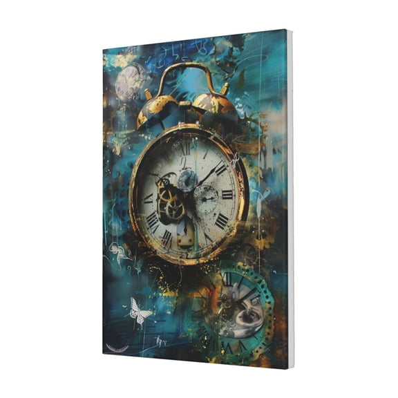 16x24 inch Art Paintings For Wall Vintage Alarm Clock,Home Living Room,Cafe,Bedroom,Study Wall Art Decor,Exquisite Alarm Clock Retro Hanging Picture,Gift For Retro Art Lover,Office,Home Decor