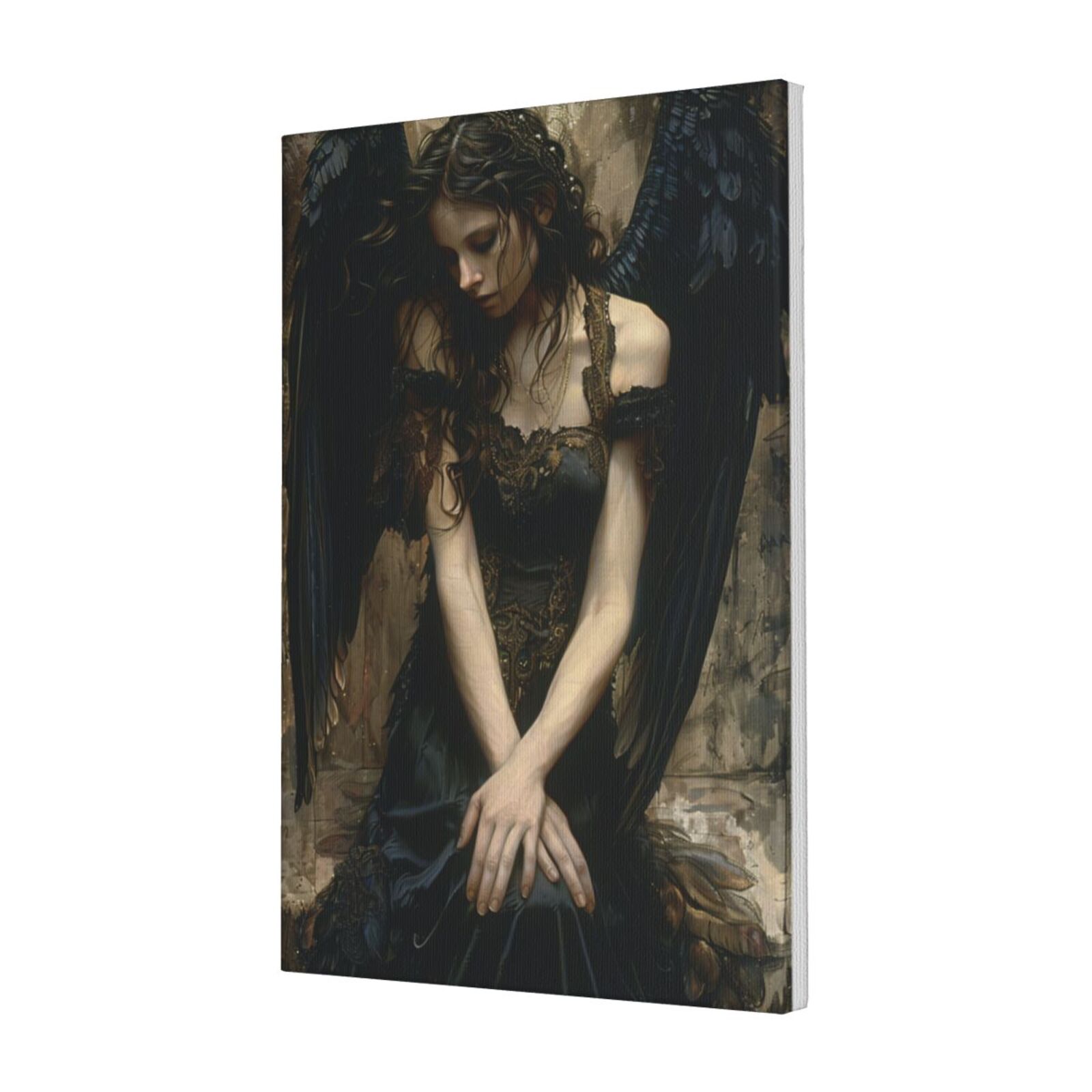 16x24 inch Canvas Frameless Painting Charm Angel,Home Decor Lounge,Bedroom Accessory,Classic Charm Angel Modern Art Oil Paintings On Canvas Wall Art,Gifts For Modern Art Lovers,Bedroom Decor