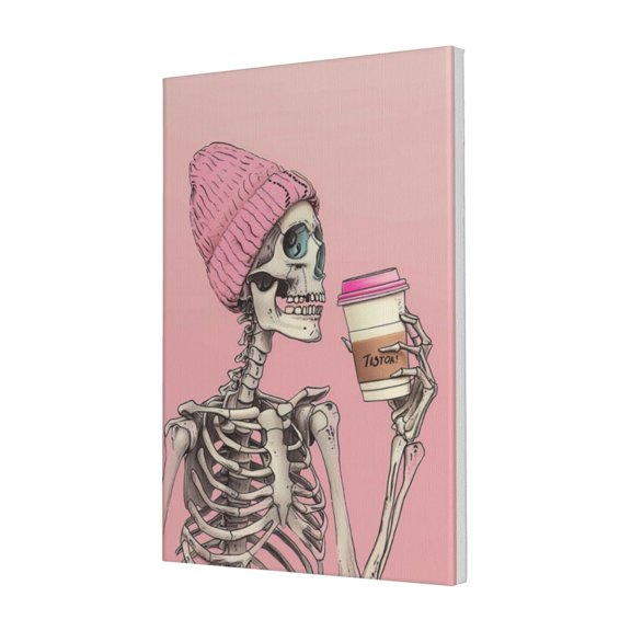 16x24 inch Canvas Frameless Painting Skull Drinking Beverages,Tavern,Cafes,Bar Indoor Outdoor Decor Paintings Canvas,Modern Art Skull Drinking Beverages Poster Prints,Gift For Beverages Lover