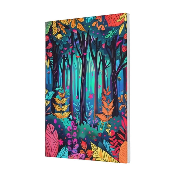 16x24 inch Canvas Frameless Picture Fantasy Magical Forest,Rustic Garden Yard Home Decor Accessory,Home Bedroom,Children'S Room,Study,Living Room Decor Wall Art Prints,Magical Forest Poster