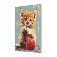 thumbnail image 1 of 16x24 inch Canvas Hanging Picture Cat And Knitting Wool Ball,Indoor Home Living Room,Cat'S Nest,Bedroom Wall Decor Poster,Gift For Cat Lovers,Modern Style Cat And Knitting Wool Ball Paintings, 1 of 6