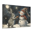 thumbnail image 1 of 16x24 inch Canvas Painting Little Rabbit And Snowman,Home Room Decor Children'S Room Accessory,Modern Art Rabbit And Snowman Oil Paintings On Canvas Wall Art,Gift For Rabbit Lovers,Home Decor, 1 of 6