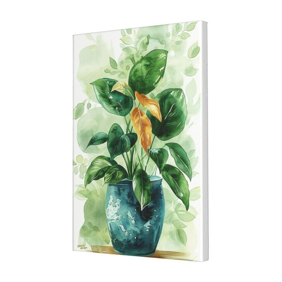 16x24 inch Canvas Painting Picture Plant Potted,Garden,Florists Decor Poster Prints,Exquisite Plant Potted Fun Paintings Poster,Classic Gift For Plant Lovers,Balcony,Plantation,Florists Decor