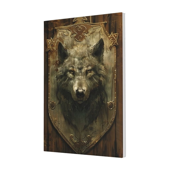 16x24 inch Canvas Painting Wall Decor Wolf Head,Rustic Bedroom,Yard,Tavern,Living Room Wall Decor Art Prints,Gift For Animal Lovers,Modern Style Wolf Head Paintings Prints,Room Decor For Men