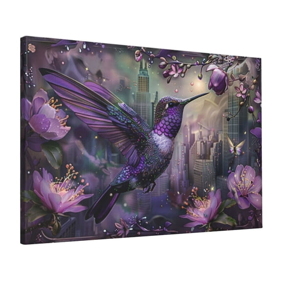 16x24 inch Canvas For Pictures Colorful Bird & Flowers,Indoor Bedroom,Man Cave,Study,Yard Garden Wall Art Decor Painting Poster,Gift For Bird & Flowers Enthusiast,Classic Bird & Flower Prints