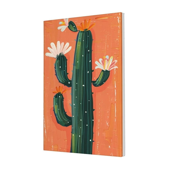 16x24 inch Canvas Pictures Flowering Cactus,Office,Villa Garden,Studio Picture Wall Decor Prints Poster,Charm Flowering Cactus Decorative Paintings,For Man Cave,Gym,Cafes,Restaurant,Apartment