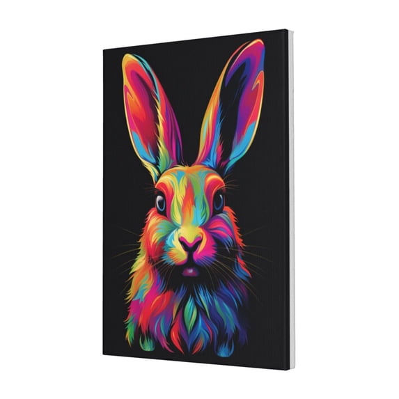 16x24 inch Children'S Room Decorative Painting Colorful Rabbit,Home Room Decor Children'S Room Accessory,Indoor Bedroom,Living Room,Study Wall Art Decor Posters & Prints,Gift For Rabbit Lover