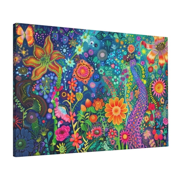 16x24 inch Colorful Flower Canvas Picture,Apartment Home,Bedroom,Living Room,Study Decor Wall Art Decor Paintings,Outdoor Yard Garden Fence Decor Painting Canvas Poster,Gift For Flower Lover