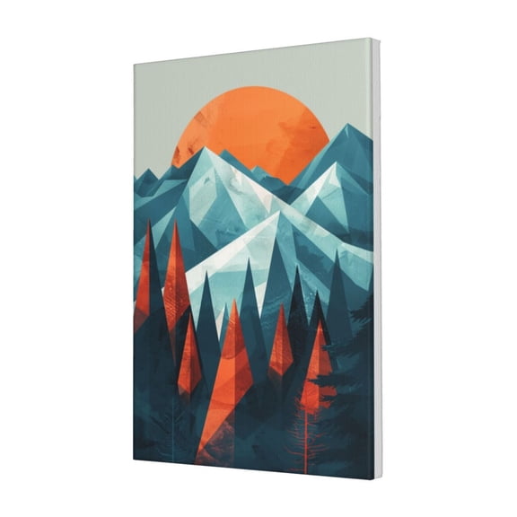 16x24 inch Decorative Paintings For Wall Mountains & Sunset,Cafes,Club,Man Cave,Kitchen Decorative Painting,Enchanting Mountains & Sunset Modern Style Painting,For Landscape Enthusiast Gifts