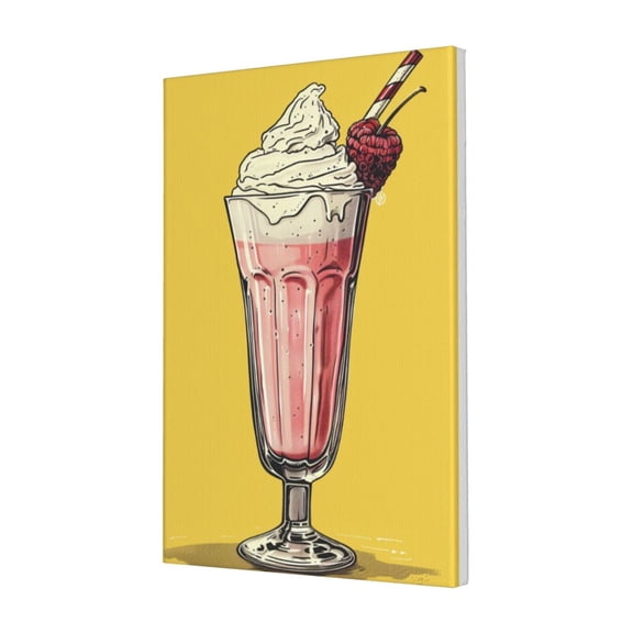 16x24 inch Oil PaintingWall Art Ice Cream,Dessert Shop,Kitchen,Restaurant Wall Decor Art Poster,Charm Ice Cream Canvas Frameless Painting,Gifts For Ice Cream Enthusiast,For Kid Room,Kitchen