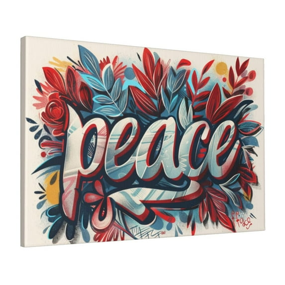 16x24 inch Painting Poster 'Peace' Slogan Flowers & Plants,Home Living Room,Kitchen,Study,Office Wall Art Paintings Prints Decor,Classic 'Peace' Slogan Flowers & Plants Modern Style Paintings
