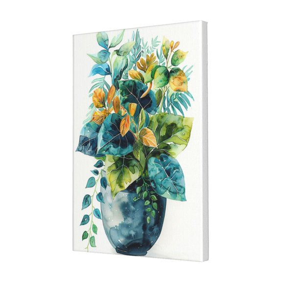 16x24 inch Paintings Wall Decor Potted Plant Garden Yard Decor,Home Kitchen,Living Room,Bathroom Canvas Wall Art Decor Poster,Classic Potted Plant Decorative Painting,Gifts For Potted Lovers