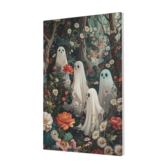 16x24 inch White Phantom & Flowers Garden Decorative PaintingPrints,Garden,Florists,Man Cave,Cafes Wall Art Decor Canvas Poster,Fun Phantom & Flowers Oil Paintings Canvas,For Bar,Lounge,Gym