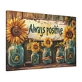 thumbnail image 1 of 16x24 inchCanvas Frameless Painting Sunflower Vase 'Always Positive' Slogan,Rustic Garden Yard Decor Accessory, Motivational Wall Art,Bedroom,Bathroom,Office Decoration Painting Canvas Gift, 1 of 6