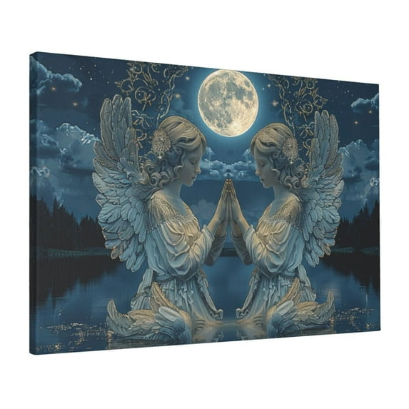16x24 inchOil Paintings On Canvas Angel Prayer,Bedroom,Study,Prayer Room Wall Decor Art Poster Canvas,Modern Style Angel Exquisite Hanging Picture,For Angel Lovers Gifts,For Cafes,Bar,Hotels