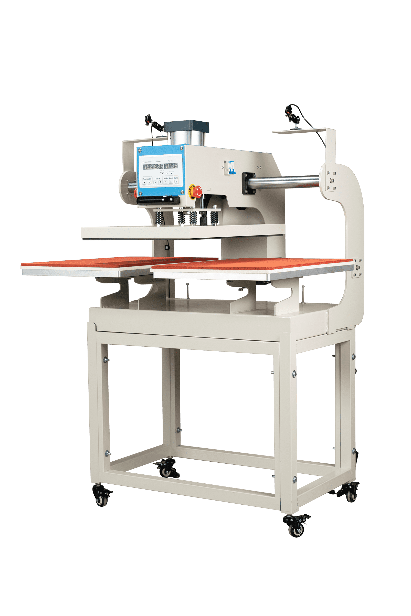 LIVIVOX 16x24 pneumatic up sliding dual platen heat press machine with infrared positioning