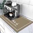 thumbnail image 1 of 16x24in Coffee Cup Pattern Dish Drying Mat: Absorbent Coffee Bar Mat – Fits Under Coffee Maker – Stylish Kitchen Countertop & Dining Room Decoration, 1 of 6