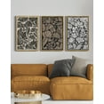 thumbnail image 1 of 16x24in Natural Framed Boho Vintage Flower Framed Wall Art Prints Modern Elegant Abstract for Office Dining Room Hallway Design Home Decor, 1 of 6
