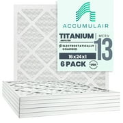 16x24x1 (15.5 x 23.5) Accumulair Titanium 1-Inch Filter (MERV 13) (6 Pack)