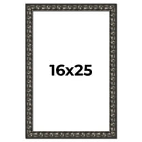 16x25 Frame Black-Brown Medieval Solid Wood Picture Frame | 1.5 Inch Moulding Width | Gotham