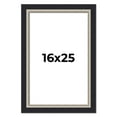 thumbnail image 1 of 16x25 Frame Black Real Wood Picture Frame Width 2.25 Inches | Interior Frame Depth 0.5 Inches |, 1 of 8