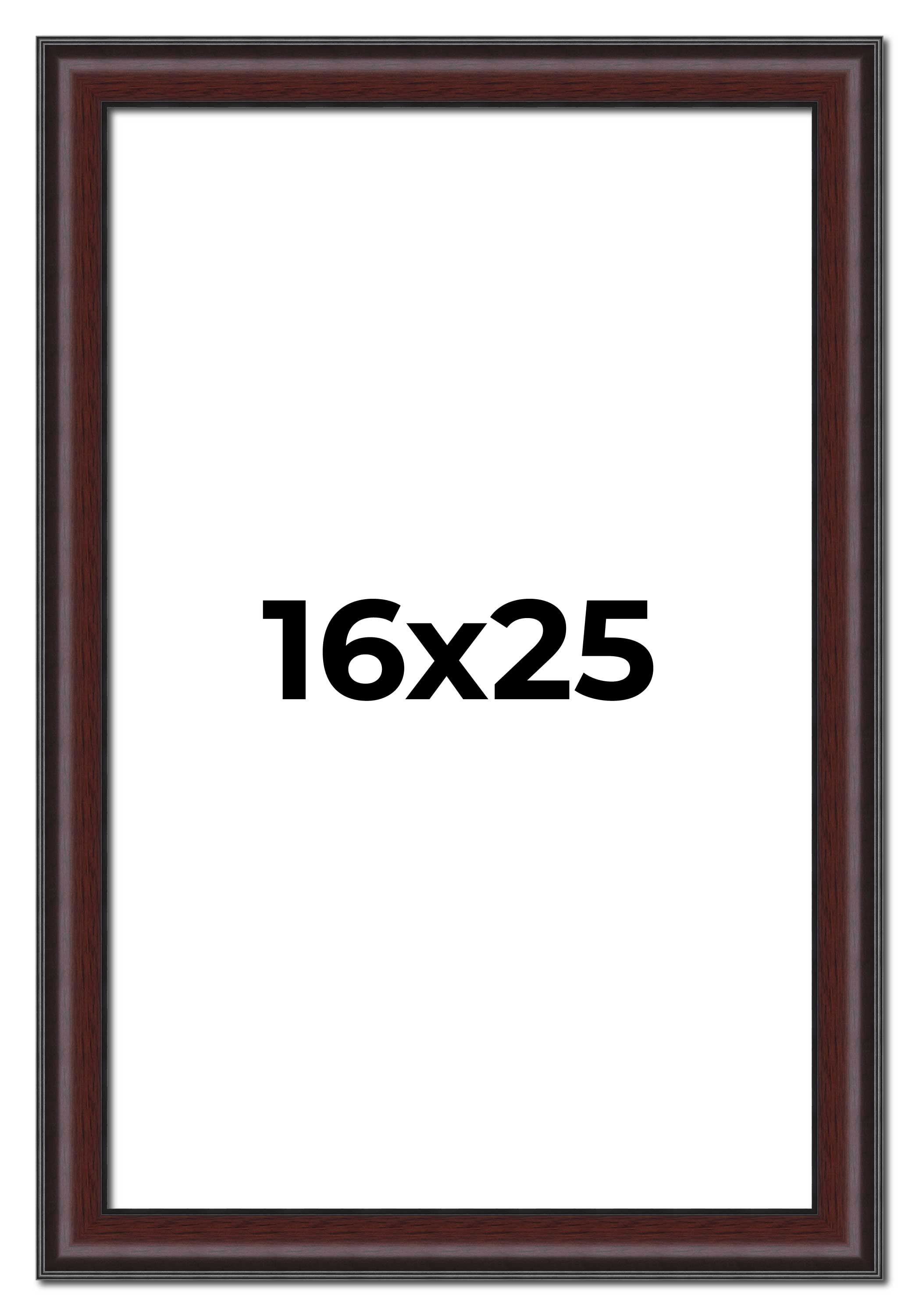 16x25 Frame Brown Round Mahogany Solid Wood Picture Frame | 1.625 Inch ...