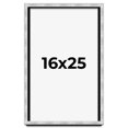 thumbnail image 1 of 16x25 Frame Brushed Silver Solid Wood Picture Frame | 0.75 Inch Moulding Width | Rabbet Depth 0.75, 1 of 5