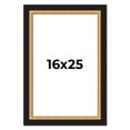 thumbnail image 1 of 16x25 Frame Gold Real Wood Picture Frame Width 2.25 Inches | Interior Frame Depth 0.5 Inches |, 1 of 8