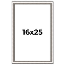 16x25 Frame Silver Real Wood Picture Frame Width 1.25 Inches | Interior Frame Depth 0.5 Inches |